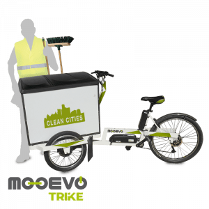 Triciclo eléctrico para barrenderos y limpieza viaria